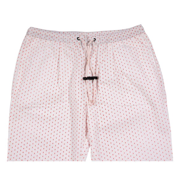 Mens Pants Joggers White Red Geometric Drawstring Loose Beach Casual Medium - Picture 4 of 7